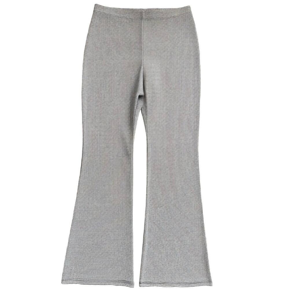 Forever 21 Houndstooth Flare Leg Skinny Pants Elastic Waist Pull-On | EUC